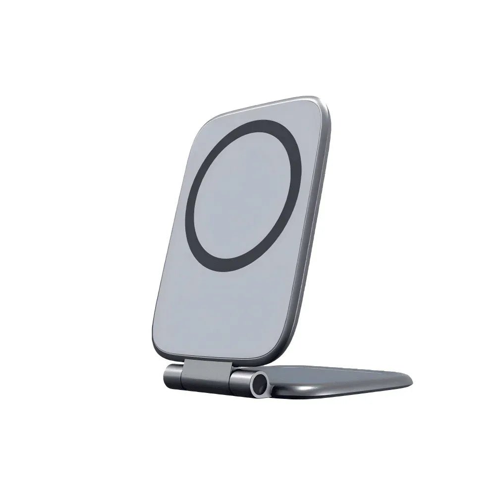 GripMuse "Anywhere" Universal Dual - Magnetic Stand | Foldable Mount for Most Phones & Small Tablets | Tesla, Gym & Desktop | MagSafe Stand - GripMuse