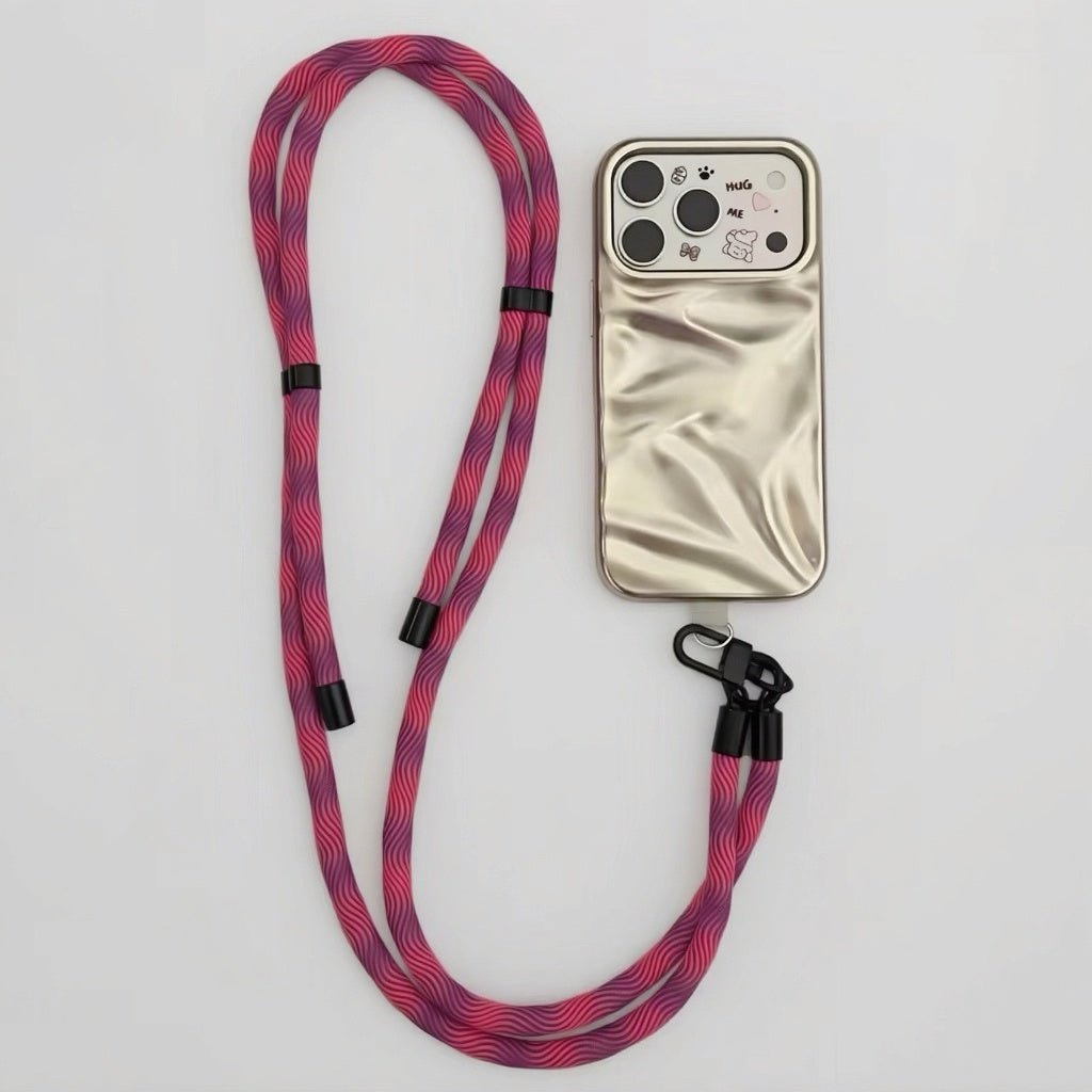 The "Cyber Chrome" Set | Liquid Silver Case & Crossbody Strap | Phone Case Bundle - GripMuse