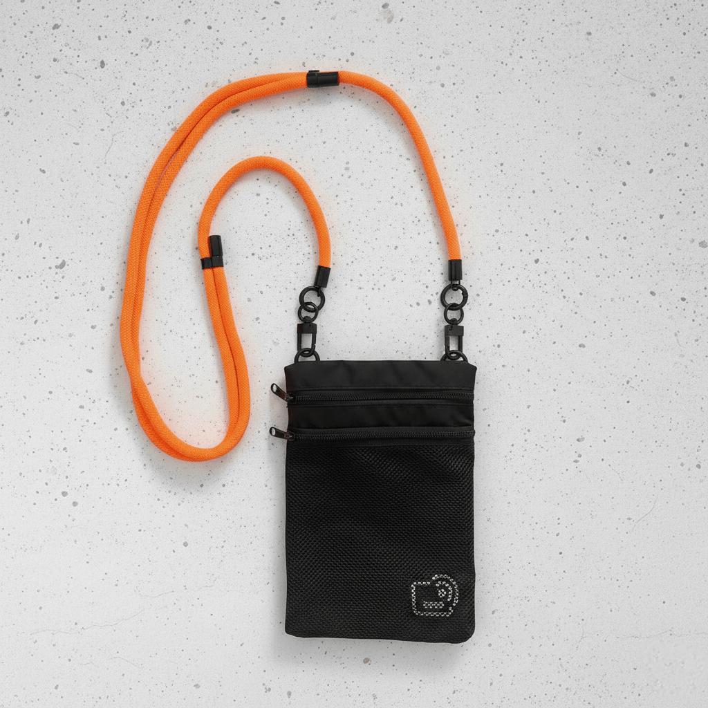 The Urban Nomad Sacoche Set | RFID Crossbody Bag & 8mm BRAIDED TECH - ROPE | Crossbody Phone Bag - GripMuse